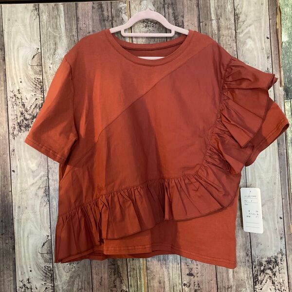 新品未使用 春夏 オシャレフリルシャツ トップス