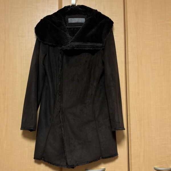ZARA BASIC ザラ コート ハーフコート ミディアム丈 ブラウン