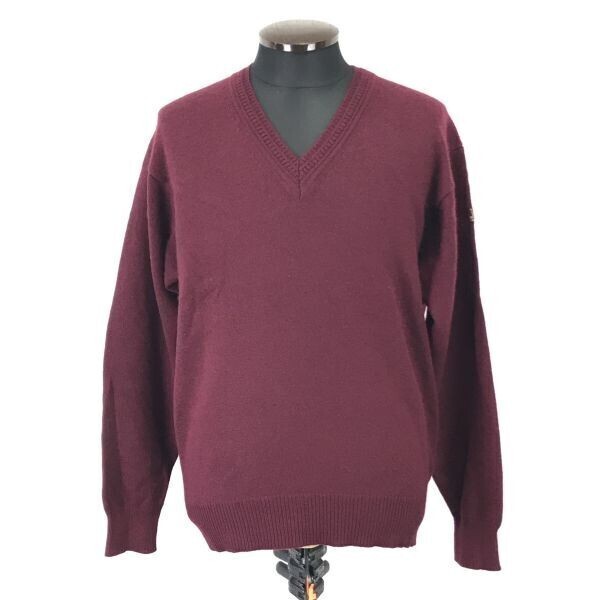 ダンヒル/Dunhill sport★カシミヤ100%/Vネックセーター【3/メンズL/ワインレッド】ゴルフウェア/Sweater/日本 正規代理店タグ◆pBH383