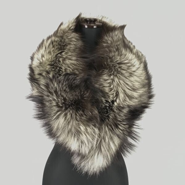 タグ付新古品★SAGA FOX★シルバーフォックス/毛皮ティペット/マフラー/ストール【96×15/brown×white】Scarf◆XCM38