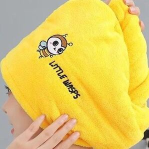 新品☆ヘアードライタオル・イエロー ミツバチ