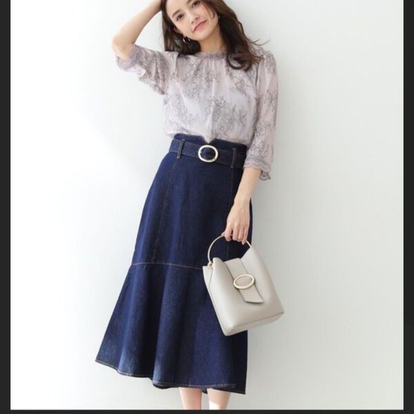 proportion body dressing デニムフレアスカート