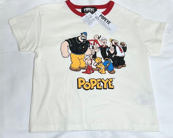 新品未使用 popeye 110cm ポパイ 半袖 Tシャツ ベージュ