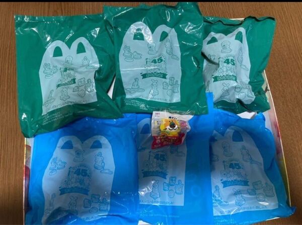 マクドナルド ハッピーセット たべっ子どうぶつ 全6種セット +pitらいおんくん着せかえリング