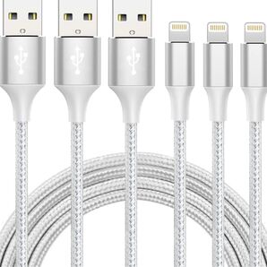 iphone 充電 ケーブル【MFi認証】ライトニング 3本セット 急速充電 ライトニングケーブル スマホ充電器