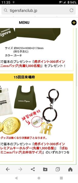 阪神タイガースFC応援デーキーホルダー