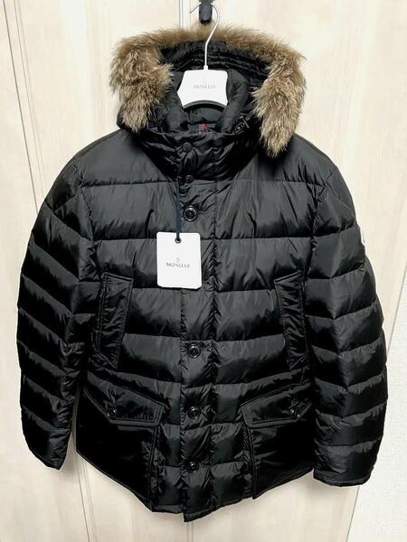 未使用・本物保証☆ MONCLER CLUNY クルーニー コヨーテファー ダウンジャケット TG1 ブラック色 黒色 Mサイズ