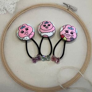 おぱんちゅうさぎ おぱんちゅ くるみボタン ヘアゴム 3個セット
