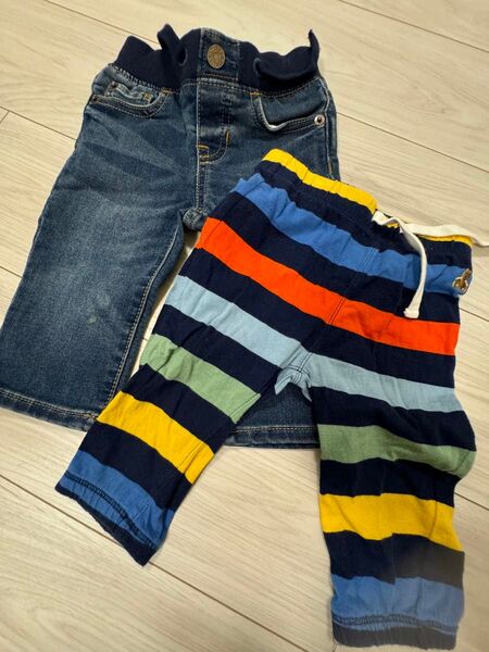 デニム ジーパン ジーンズ パンツ ズボン 2枚セット GAP レインボー
