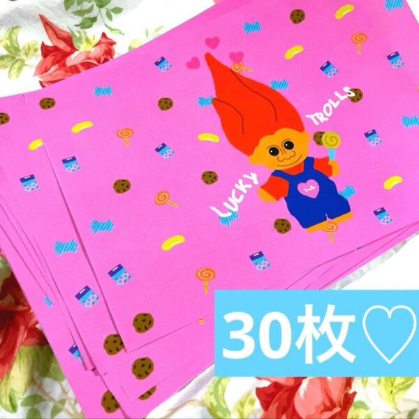 海外デザインペーパー ラッピングペーパー お菓子 紙もの アメキャラ 30枚★