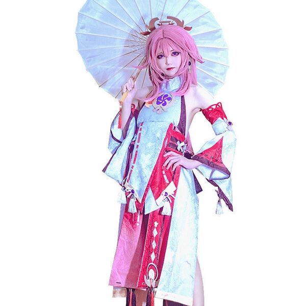 原神 コスプレ Sサイズ 八重神子 衣装 ウィッグ