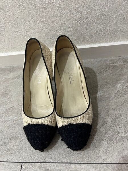 CHANEL ツイードパンプス 36.5