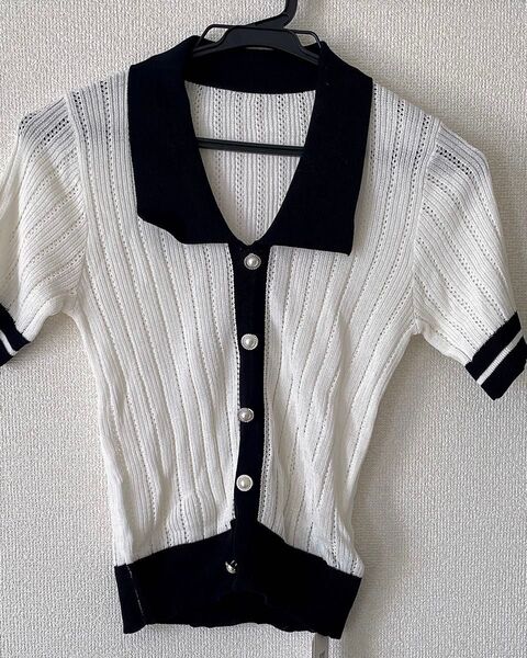 DAZY 半袖ニットトップ SHEIN 32611110 カーディガン ニット 長袖 トップス