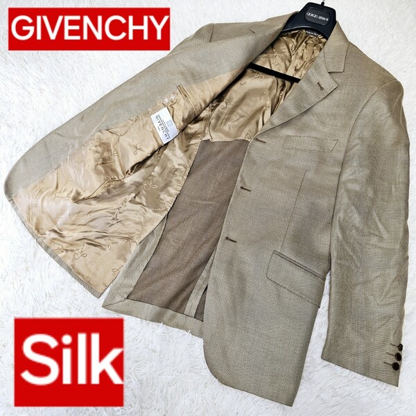ジバンシィ GIVENCHY カジュアル ジャケット シルク ウール 使用 46 Lサイズ相当 メンズ テーラードジャケット