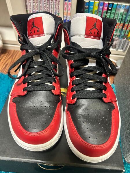 27cm NIKE AIR JORDAN 1 MID CHICAGO BLACK TOEナイキ エアジョーダン1