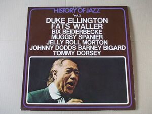 P4526　即決　LPレコード　DUKE ELLINGTON/FATS WALLER他『HISTORY OF JAZZ　VOL.2』　輸入盤　フランス盤