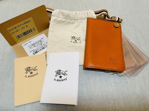IL BISONTE イルビゾンテ カードケース SCC014 PV0005 CA101 UN B ヤケヌメ ヤキヌメ ブラウン