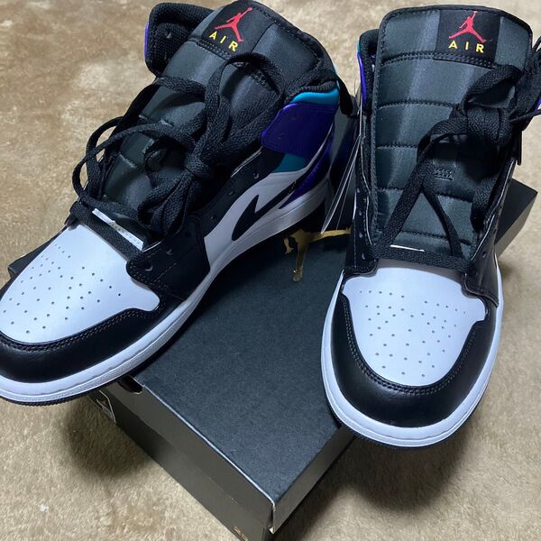 新品★NIKE エアジョーダン1 mid ブライトコンコルド マルチカラー 28cm ナイキ