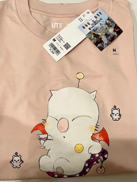 Mサイズ 新品 ファイナルファンタジー14 ユニクロ Tシャツ ピンク モーグリ FF14
