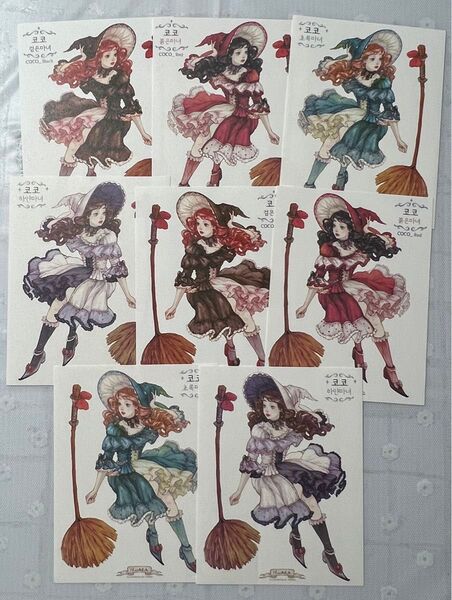 【H46】hwaraさん(ファラさん) 人物ステッカー 8枚セット