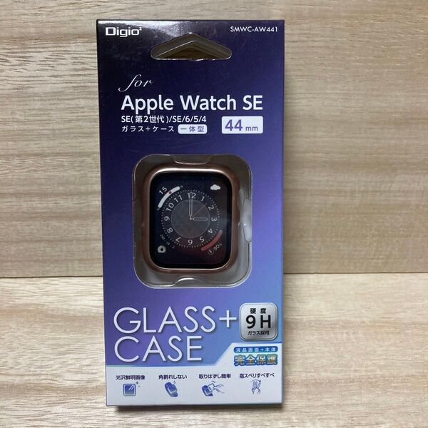 ナカバヤシ Apple Watch 44mm ガラス+ケース ピンクゴールド SMWC-AW441PG