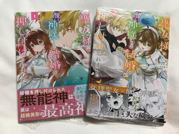 聖女様に醜い神様との結婚を押し付けられました 1.2巻(フロースコミック) 泉二羽/著 赤村咲/原作 春野薫久/キャラクター原案