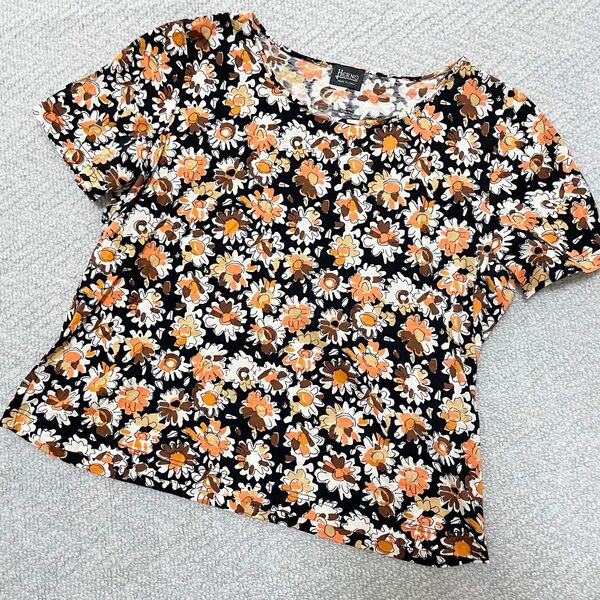 HERNOヘルノ Tシャツ カットソー 花柄 総柄 イタリア製