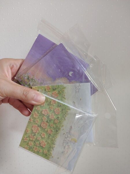 風景 プレゼント/友仲良し最適 メモ帳 50枚 4冊セット 計200枚