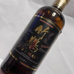 新品未開封2014年末マッサン放送中購入ウイスキーPureMalt旧ラベルニッカウヰスキー竹鶴ピュアモルト700ml43%箱なし