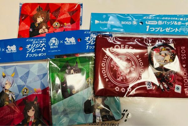 hololive × BOSS 音声付き 缶バッジ&ポーチ サントリー ウマ娘