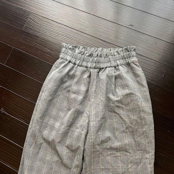 グレンチェック イーハイフン フリーサイズ ワイドパンツ ゆったりパンツスラックス
