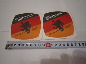 レア　昭和　骨董　新品未使用品　ヴィットマン　ドイツ　BITTMAN　GERMANY TASTE　コースター　2枚　紙製