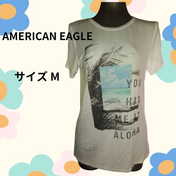 AMERICAN EAGLE Tシャツ YOU HAD ME AT ALOHA 古着