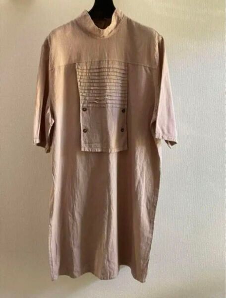 VAZZO松坂屋 半袖ワンピース綿100% 日本製 綿服のヴァッソゥー 半袖