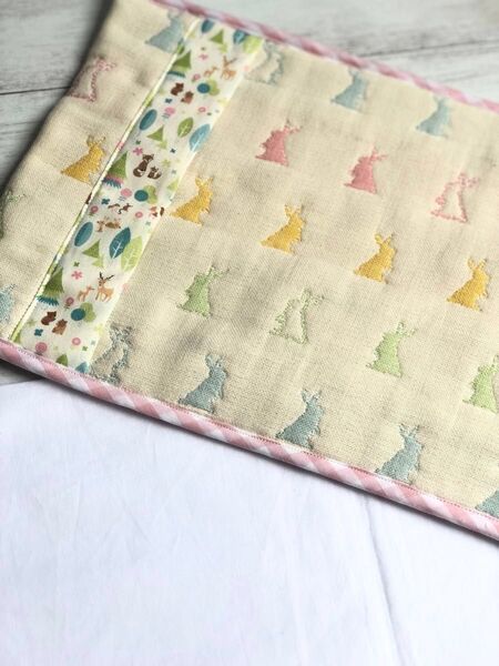 ふんわりガーゼのアイス枕カバー ハンドメイド fuwara 六重織ガーゼ ウサギ アイスノン