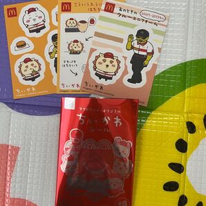 【最安値】マクドナルド ハッピーセット ちいかわシール シーサー&ラーメンの鎧さん