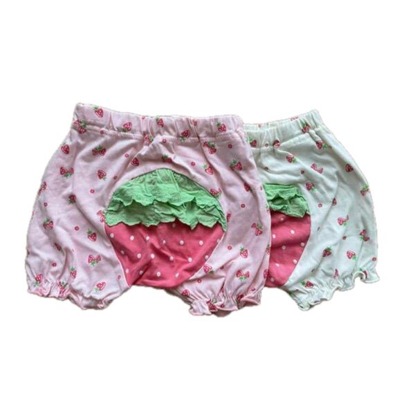 いちご かわいい かぼちゃパンツ 80 2枚セット 本日限定お値下げ☆クーポンで早い者勝ち