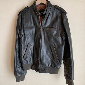 グレー シングル ライダース レザー ジャケット EUROPE CRAFT革ジャン LEATHER