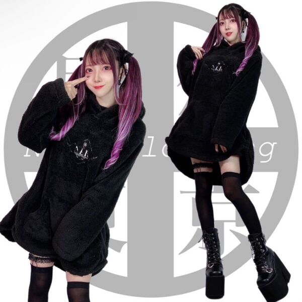 NieR 防寒×軽量ふわもこラビットプルオーバー