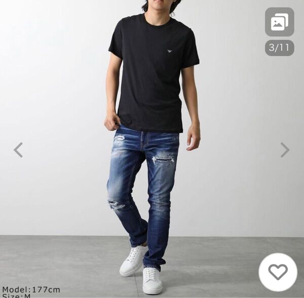 EMPORIO ARMANI エンポリオアルマーニ 半袖 Tシャツ メンズ 【2枚組】 クルーネック ストレッチ