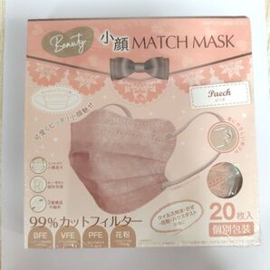 小顔 MATCH マスク マスク 花粉 ウイルス 個包装 20枚