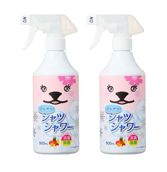 ひんやりシャツシャワー フルーティーシャボンの香り 500ml×2 ボトル 本体 ときわ商会