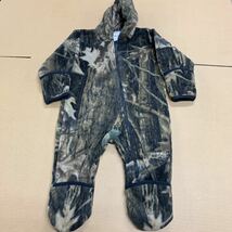 コロンビア Colombia フリース つなぎ ロンパース 18 キッズ kids 子供服 美品 ツリーカモ 迷彩_画像1