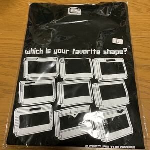 ファミコン Tシャツ 黒 Lサイズ モノクロ オシャレデザイン ファミコンカセット 形状 バリエーション 柄