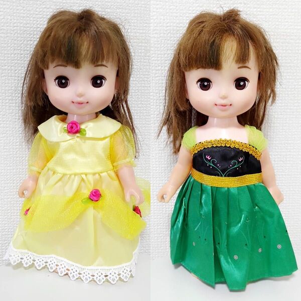 メルちゃん ソランちゃん 服 2点セット プリンセス なりきり ドレス ディズニー プリンセス ドール