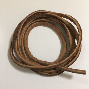 アクセサリー用鹿革紐、茶色、3ミリ 1m