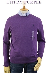  new goods outlet 17325 M size crew neck sweater polo ralph lauren Polo Ralph Lauren PURPLE