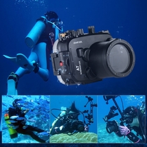 【送料無料】 MEIKON Sony A7 A7R 一眼レフ デジタルカメラ 対応 40m防水 カメラ 水中 ハウジングケース_画像2