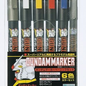 ☆GSIクレオス GMS105 ガンダムマーカー ベーシック6色セット / ガンダム ガンプラ 塗装 墨入れ