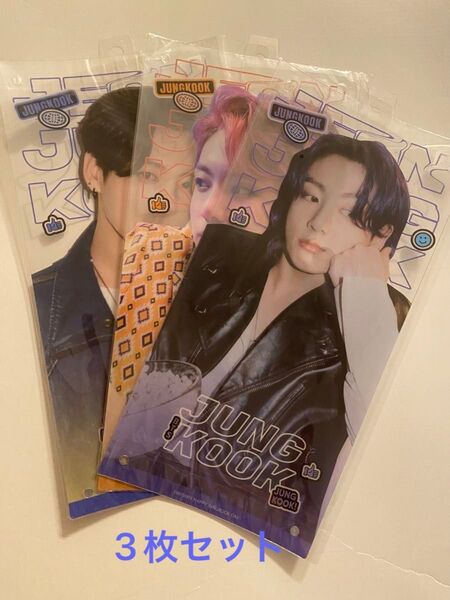 BTS グク JK センイル クリア バナー 3枚セット マスター 韓国カフェ 新品